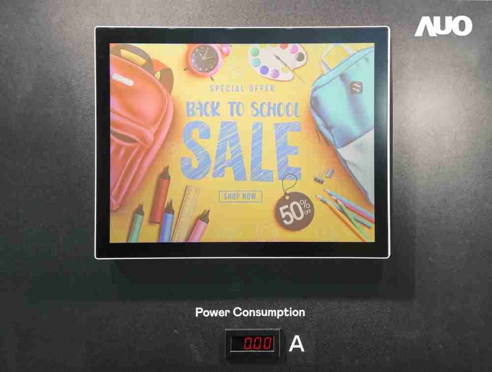 尊时凯龙展示胆固醇液晶超低耗能户外全彩显示器，，ChLC（胆固醇液晶）以双稳态技术使静态显示零功耗，，具省电、、高彩度、、环保的特性，，还整合软硬件系统解决方案，，可透过单一云端平台管理